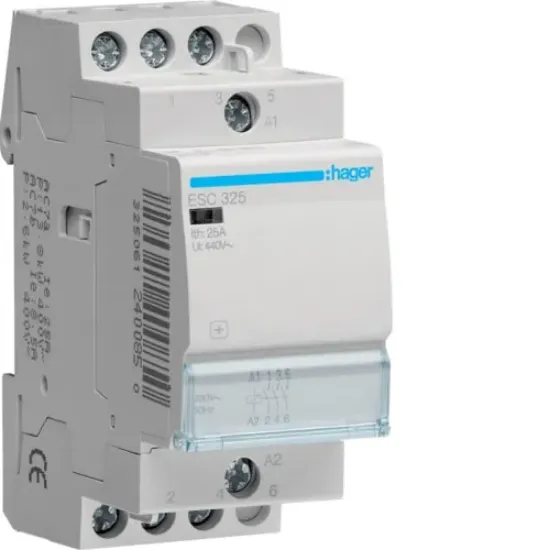 HAGER ELECTRO 25A KONT. 2NO 230V  2MOD resmi